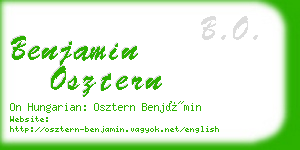 benjamin osztern business card